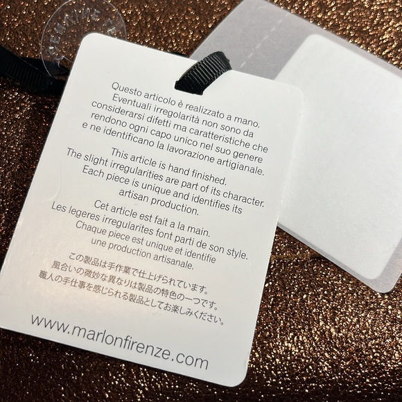 NWT MARLON PURSE MADE IN ITALY BRONZE METALLIC - Picture 7 of 10